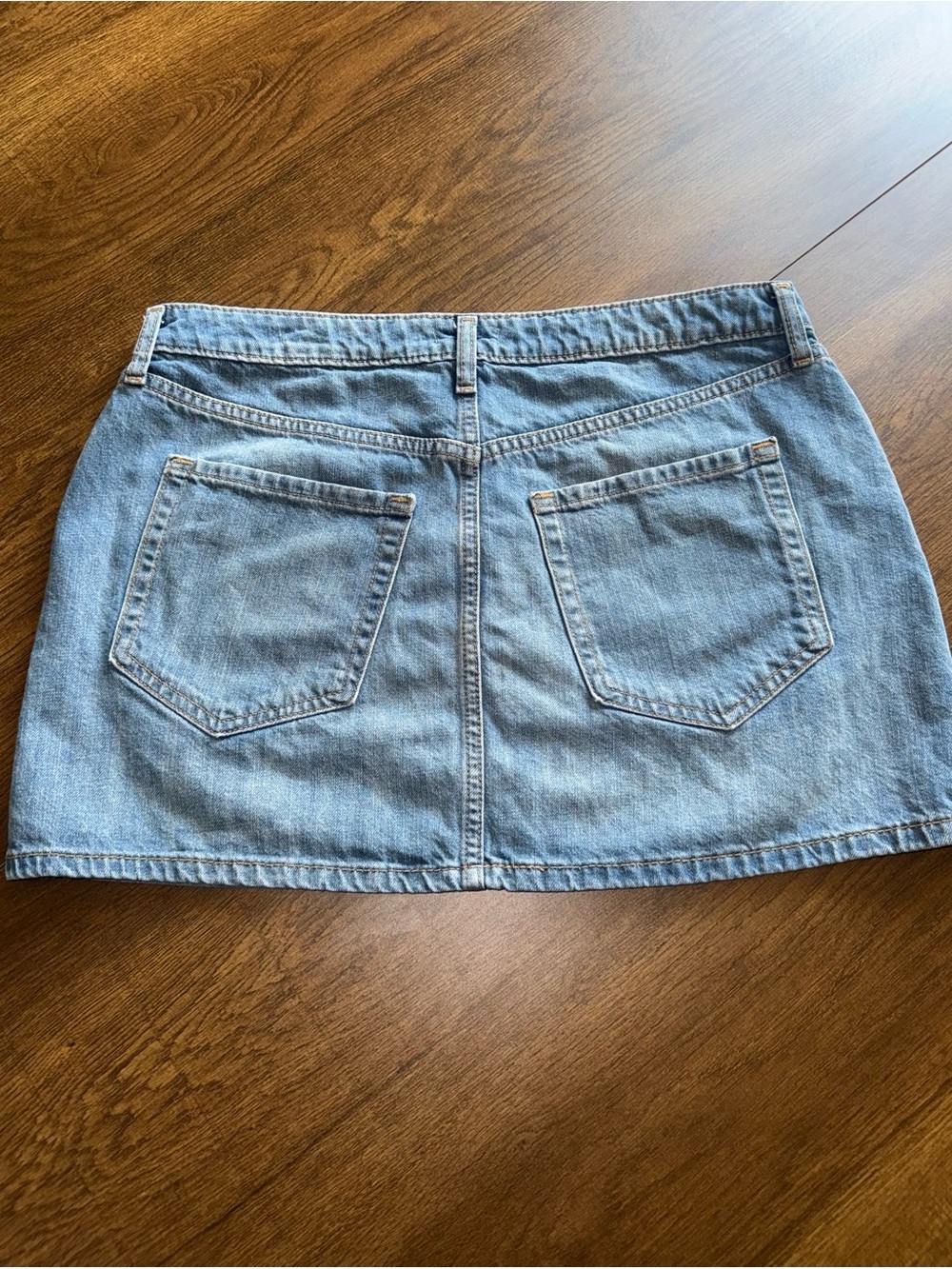 Classic Light Blue Denim Mini Skirt - Women's Casual A-Line Wild Fable 12/R - Picture 2 of 6